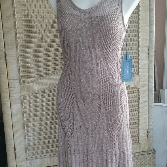 Simply Vera Vera Wang Dresses & Skirts - COMING MSRP=$68 NWT Mermaid Influenced Lined Taupe Fishnet Dress NWT